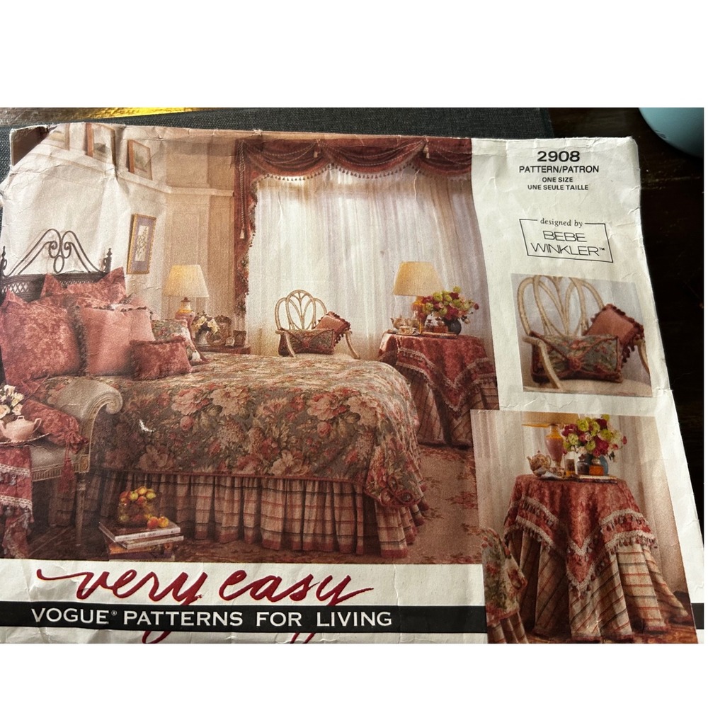 Vogue Patterns 2908 Designed by Dede‎ Winkler Home Decor Curtains & Bedding
